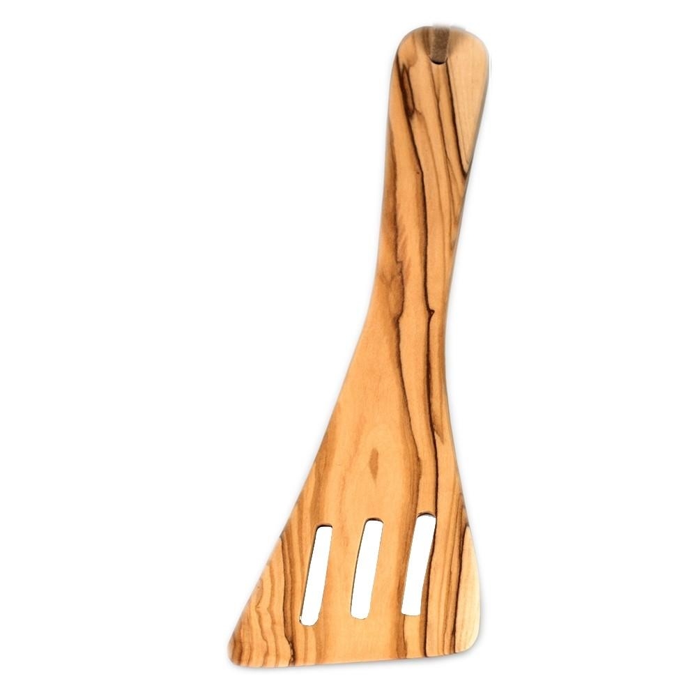 Olive Wood Slotted Spatula, Home Decor My Jerusalem Store