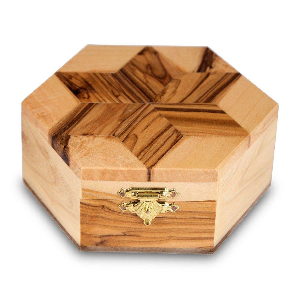 Contemporary Yellow Wooden Jewelry Box, Large Size