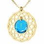 Nano Jewelry 24k Gold Plated & Cubic Zirconia Grafted-In Mandala Necklace with 24K Gold Micro-Inscription - 2