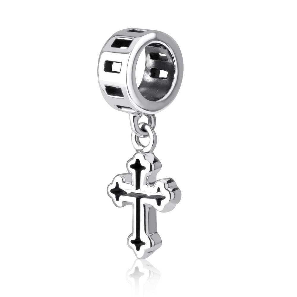 Marina Jewelry Sterling Silver Cross Pendant Charm - 2