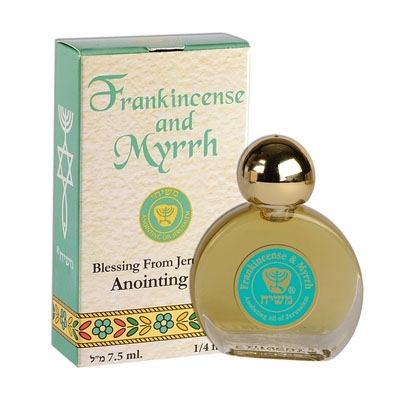 Ein Gedi Blessing From Jerusalem Anointing Oil – Frankincense and Myrrh,  Religious Articles